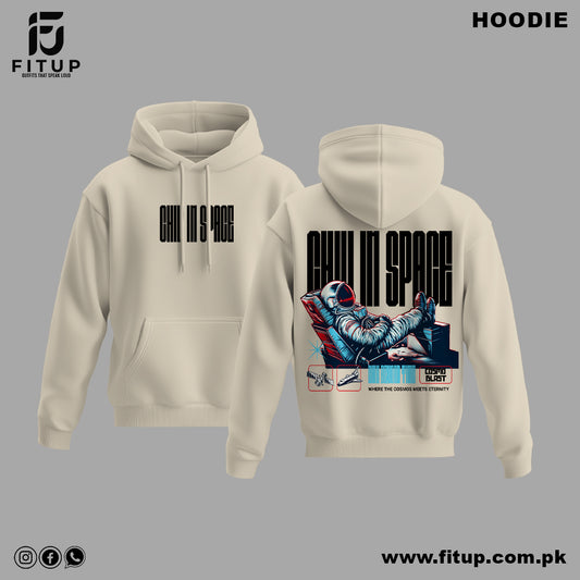 Experience cosmic tranquility with the "Chill in Space Graphic Hoodie" by Fitup. Designed for ultimate comfort and style, this hoodie features a serene space-inspired design perfect for astronaut lovers and fans of space hoodies. Whether you’re exploring the universe or just relaxing on Earth, this hoodie is ideal for those drawn to atmosphere hoodies, elemental hoodies, and celestial battle vibes.