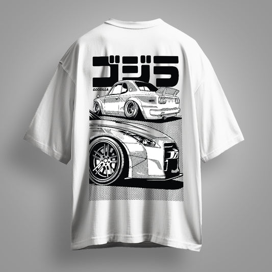 Unleash the beast with the Godzilla Japanese - Sport Car Oversized T-Shirt by Fitup! Designed for every car lover, this high-quality oversized t-shirt showcases the legendary Godzilla Japanese sports car, making it a must-have for JDM enthusiasts. Whether you're into racing car oversized t-shirts, sports car oversized t-shirts, or stylish automotive oversized t-shirts, Fitup has you covered. Elevate your streetwear game with this bold and dynamic tee from Fitup, perfect for those who love speed, style, and 