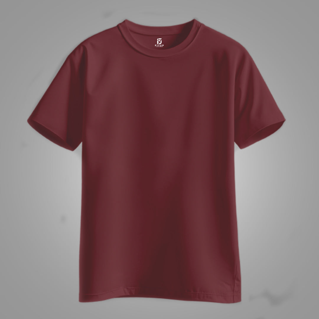 Stay classic and comfortable with the Maroon Regular Basic Tee by Fitup. Designed for everyday wear, this regular t-shirt offers a timeless silhouette and unbeatable comfort. Whether you're layering or wearing it solo, this plain t-shirt is a wardrobe essential. Fitup’s basic tee combines simplicity with quality, making it the perfect go-to for a free regular fit look.
