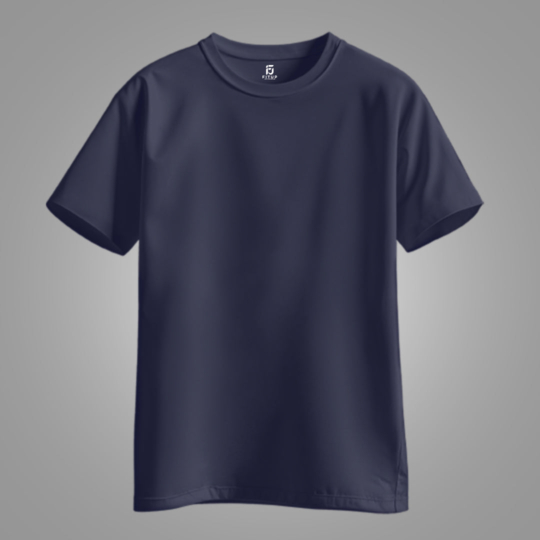 Stay classic and comfortable with the Navy Regular Basic Tee by Fitup. Designed for everyday wear, this regular t-shirt offers a timeless silhouette and unbeatable comfort. Whether you're layering or wearing it solo, this plain t-shirt is a wardrobe essential. Fitup’s basic tee combines simplicity with quality, making it the perfect go-to for a free regular fit look.